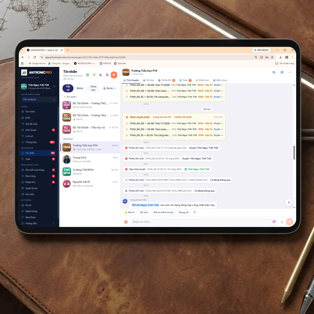 04 · Làm việc online — ANTRONICPRO FLOW